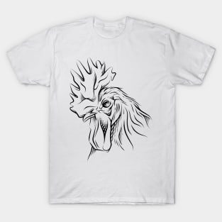 rooster handrawn head T-Shirt